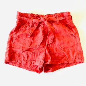 Rewash Coral Linen Shorts - Girl’s L